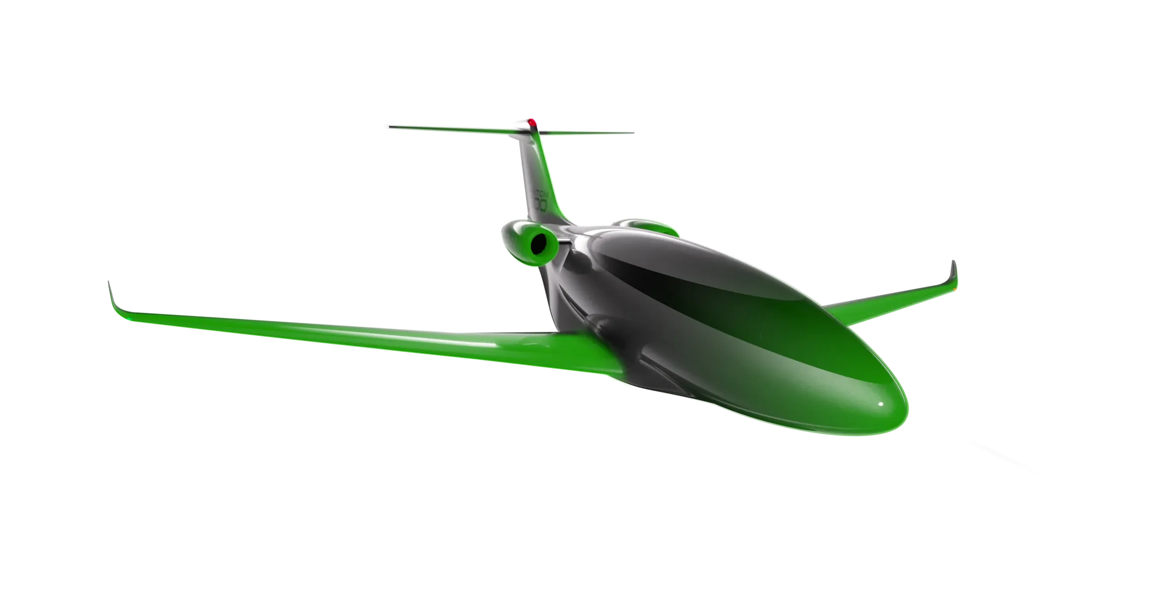 Aeronova aircraft showing areas of laminar flow